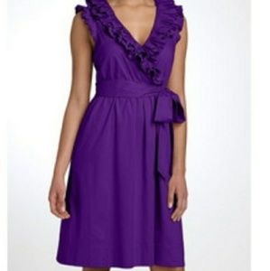 Black ruffle trimmed dress